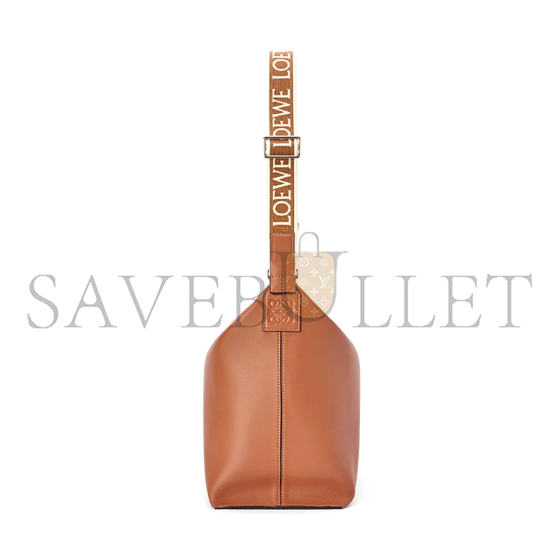 LOEWE CUBI CROSSBODY BAG IN SUPPLE SMOOTH CALFSKIN AND JACQUARD B906K70X01 (44*30*18cm)